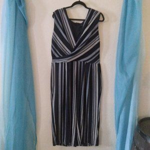 Size 16 Black White & Gray Wide Leg Jumpsuit